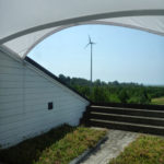 Vegetated roof and wind turbine