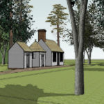 Revised design, restrooms and meeting house.  The forms are taken from a privy, a smokehouse, and a vestry house