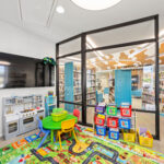 Children's Area.  Visually connected, audibly screened.